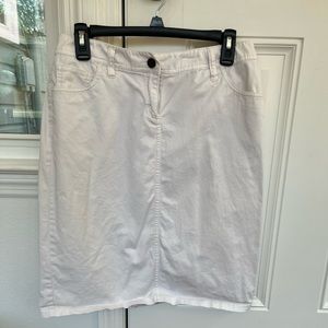 White Denim Skirt